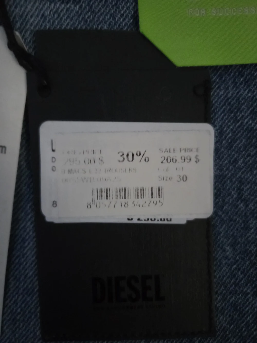 Diesel Straight-Leg Jeans in Medium Blue Denim